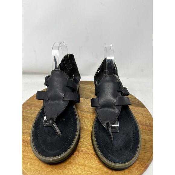 Cat Caterpillar Sandal Womens Leather Shanna Ankel Strap Thong‎ Black Size 10 - Picture 3 of 11